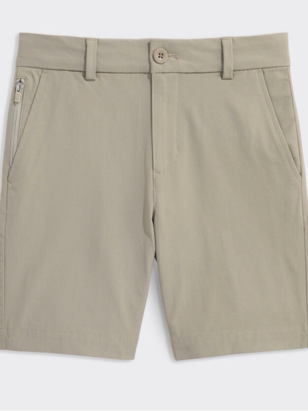 Vineyard Vines Boys Light Khaki Flat-Front Shorts